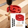 Wood Joinery Drilling Guide Adjustable Auto Centering Doweling Jig with 2/3/4/5/6/7/8/9/10 Mm Drill Bushes for Shed Assembly, Fence Work, and Repair