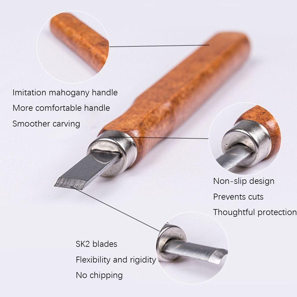 12Pcs/set Craft 12 Piece Olive Kernel Carving Set Creative DIY Hand Carving Tools  Woodworkers