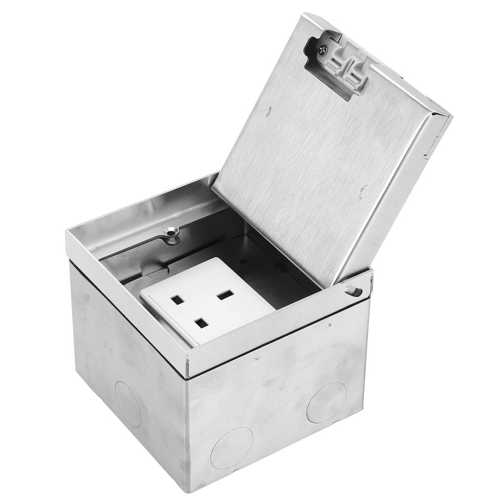 Concealed Socket 3 Holes Floor Outlet Waterproof Electrical Outlet Box for Conference Room Counterto