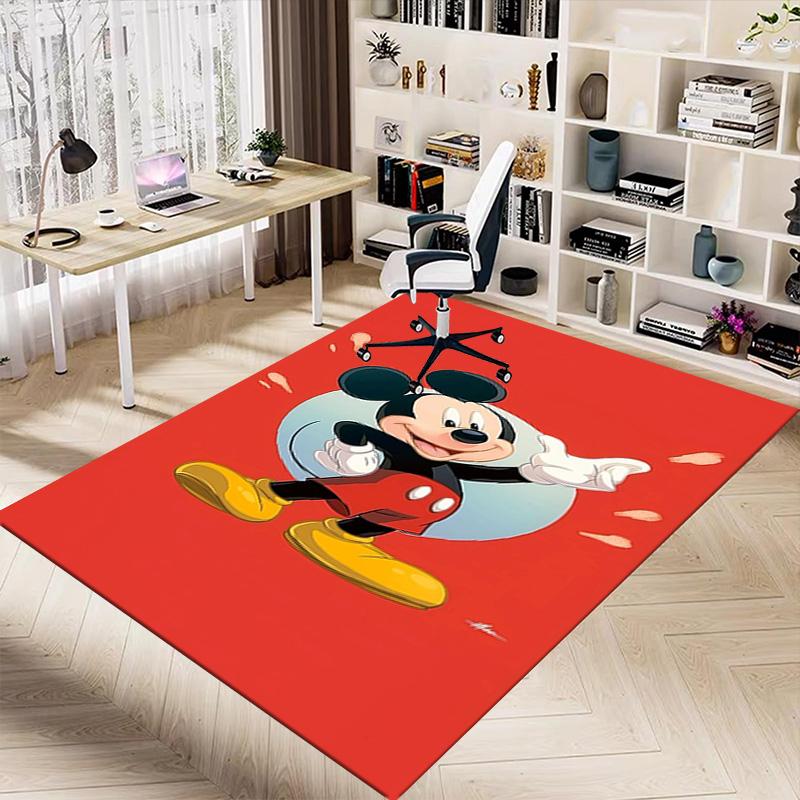 Mickey Mouse Adventure Carpet For Playroom Bedroom Living Room Sofa Home Decorkids Game Area Rug Nonslip Floor Mat
