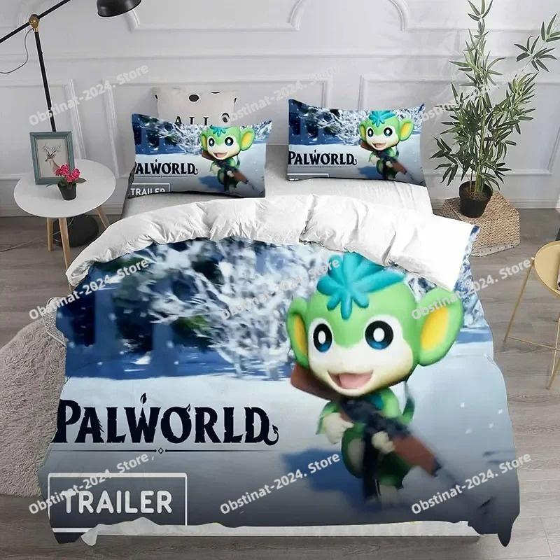 Nieuw Spel Palworld Beddengoed Set Beddengoed Set Beddengoed Dekbedovertrek Laken Kussensloop Bed Zacht Dekbedovertrek Volledig Queen King Maat
