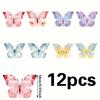 12pcs Three-dimensional Butterfly Party White Card Paper Box