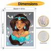 Disney DIY Princess Jasmine Oil Painting Art Painting Kit Home Wall Decor Handmade Gift Beautiful Anime Portrait Decorative Craft
