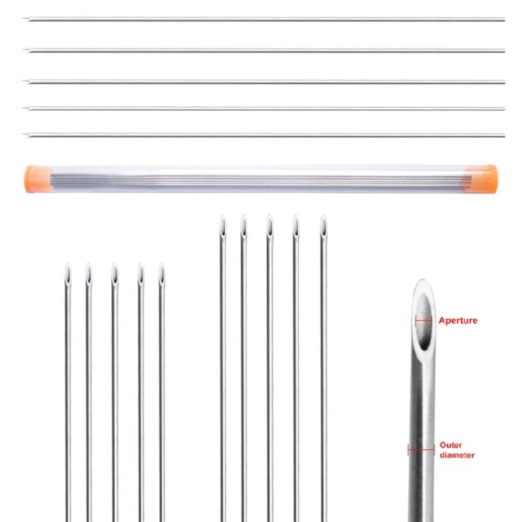 5pcs Fishing Penetrating Baiting Needle Driller Fishing Rigging Needle Stainless Hollow Earthworm Hooking Needle