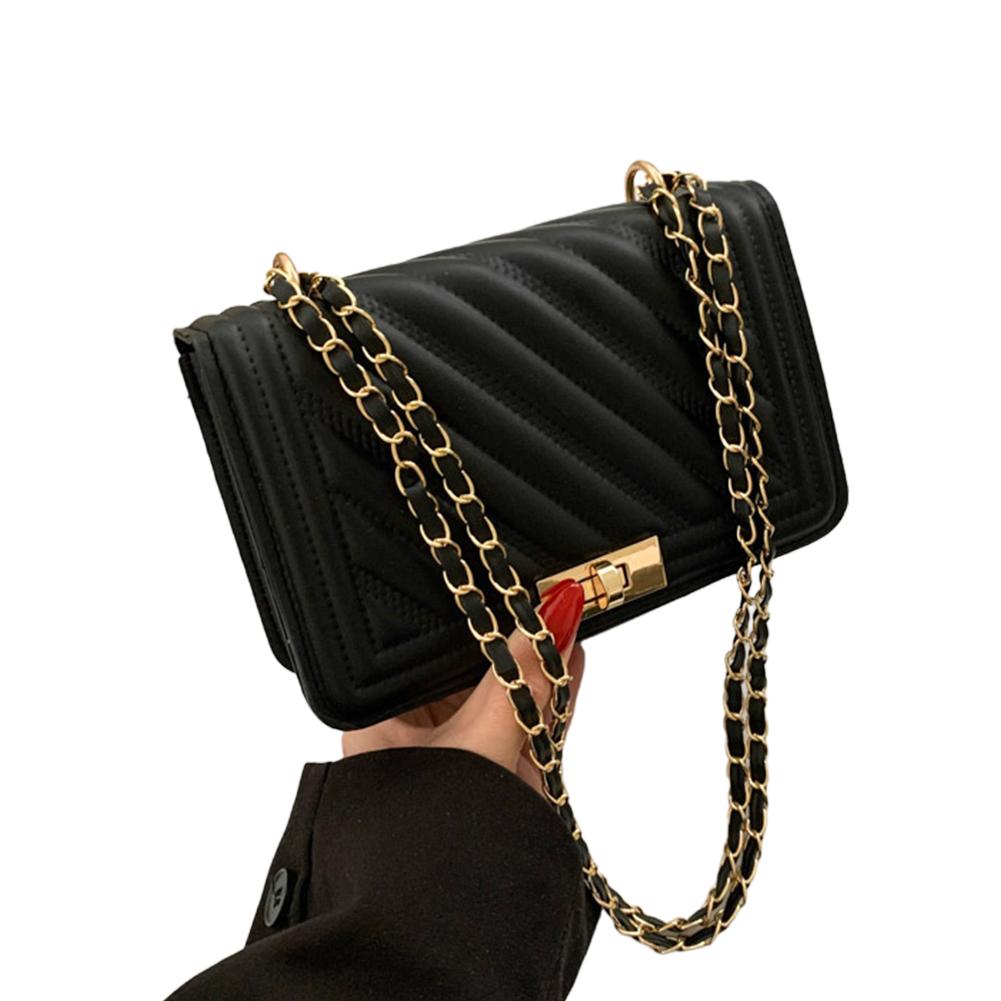 

Vintage shoulder bag Design Women s Crossbody Bag Luxury Fashion Chain Strap Shoulder Bag Small Square Bag Retro PU Material чорний