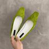 Fashion 2025 New Fashion Flock Women Flats Slip On Shoes Luxury Soft Female Shallow Footwear Square Toe Ladies Flats With Shoes