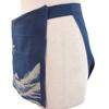 [Edo Ten] Etchu Fundoshi (loincloth) Made in Japan 100% Cotton Discharge Print Pattern Stylish Japanese Pattern Men's Free Size Wave Iron Navy