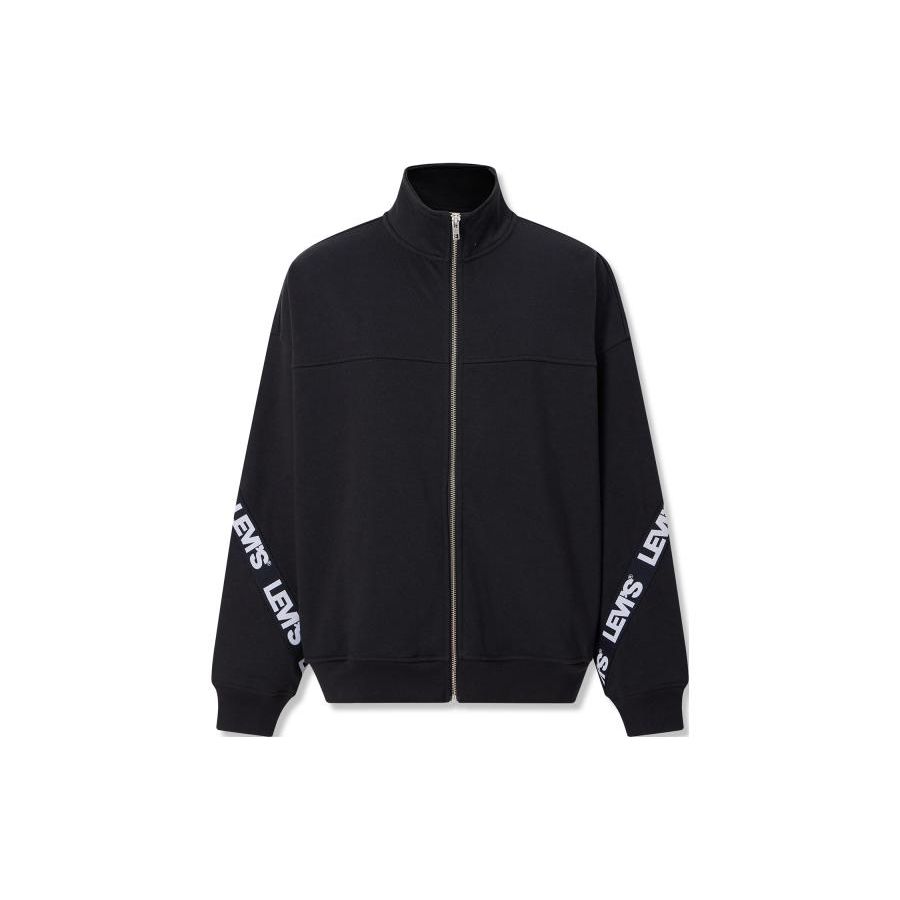 

Levis Модный Универсальный Повседневный Флис Стойка Воротник Длинный Рукав Толстовка Женские топы Черный A6225-0001 XS