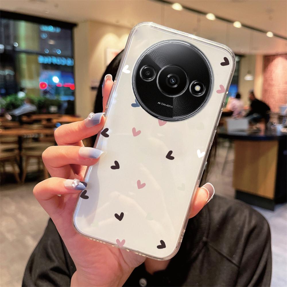 Love Heart Phone Case For Xiaomi Redmi A3 A3X A1 A2 Plus A5 tpu Transparent Clear Non-Yellowing Silicone Cover For RedmiA3 6.71"