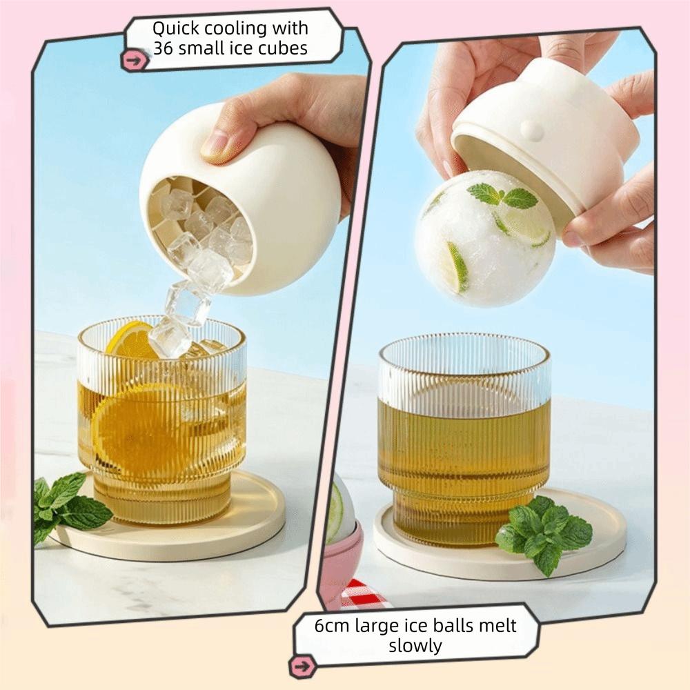 Non-stick Snowman Design Ice Ball Cup 3 in 1 Ice Cube Maker Portable Ice Cube Cup Bar