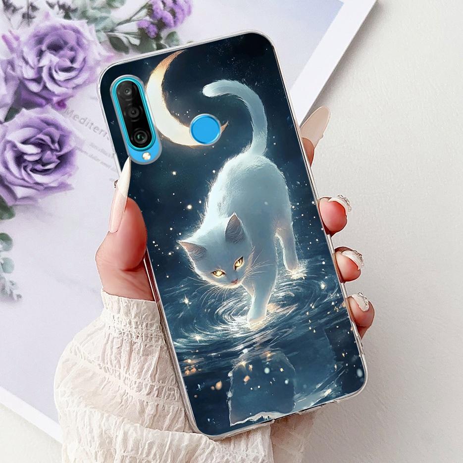 For Huawei P30 Lite Case Cool Dragon Pattern Cover Clear Silicone Soft Slim Phone Case For Huawei P30 Pro P 30 Lite P30Lite Bags