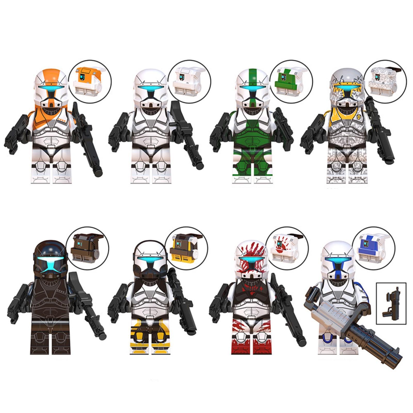 

8 шт. различных солдатиков, детские сборные строительные гуманоидные игрушки One Size