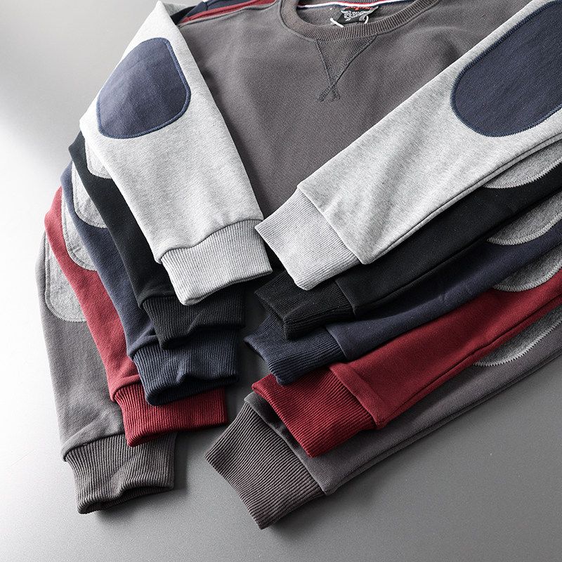 American-Style Retro Patch Spring and Autumn Export Sweater