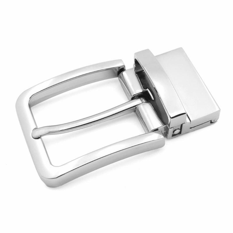 Swivel Clip Buckle for Pin Buckle Belt Casual Formal Belt Reversible Closure Metal Belt Clip Buckle for 33-34mm Belt серебряный