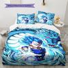 Ropa de cama con patrón de Vegito, Juego de colcha, Funda de colcha, Funda de almohada, Regalo de cumpleaños para el hogar (1 * funda nórdica + 2 * fundas de almohada, sin núcleo)