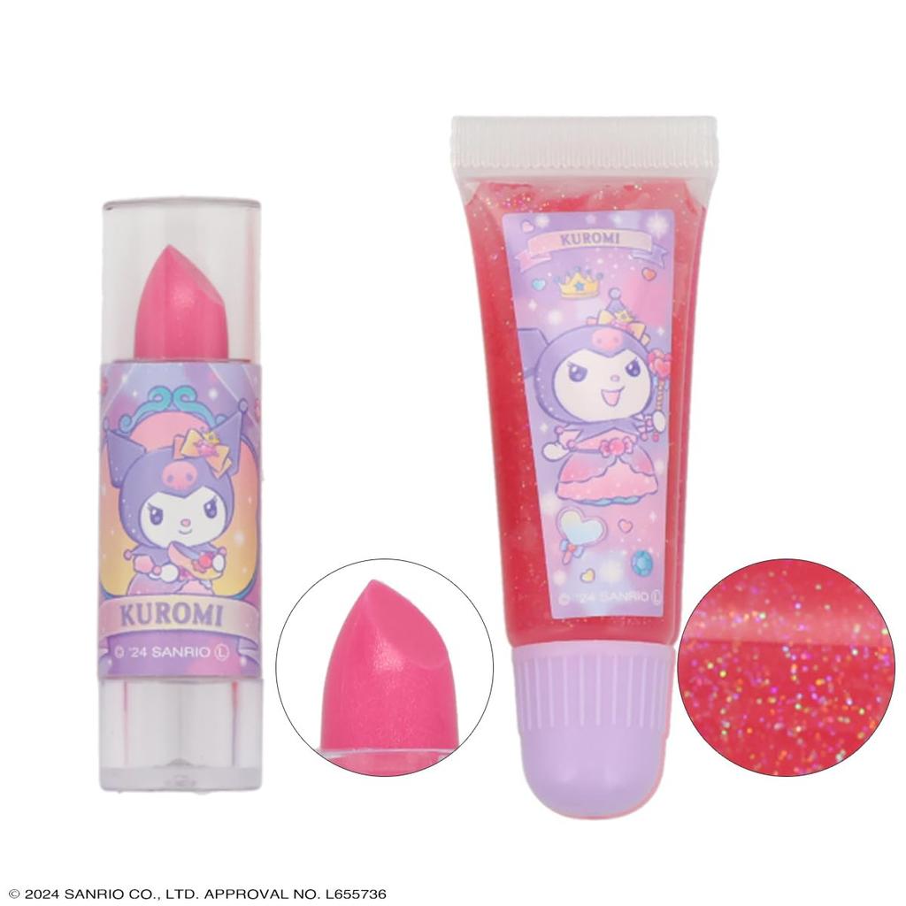 Shobido Kuromi Kosmetický kufřík Kosmetická sada Fialový lesk na rty Balzám na rty Lak na nehty Paletka očních stínů Pilník na nehty Na vodní bázi