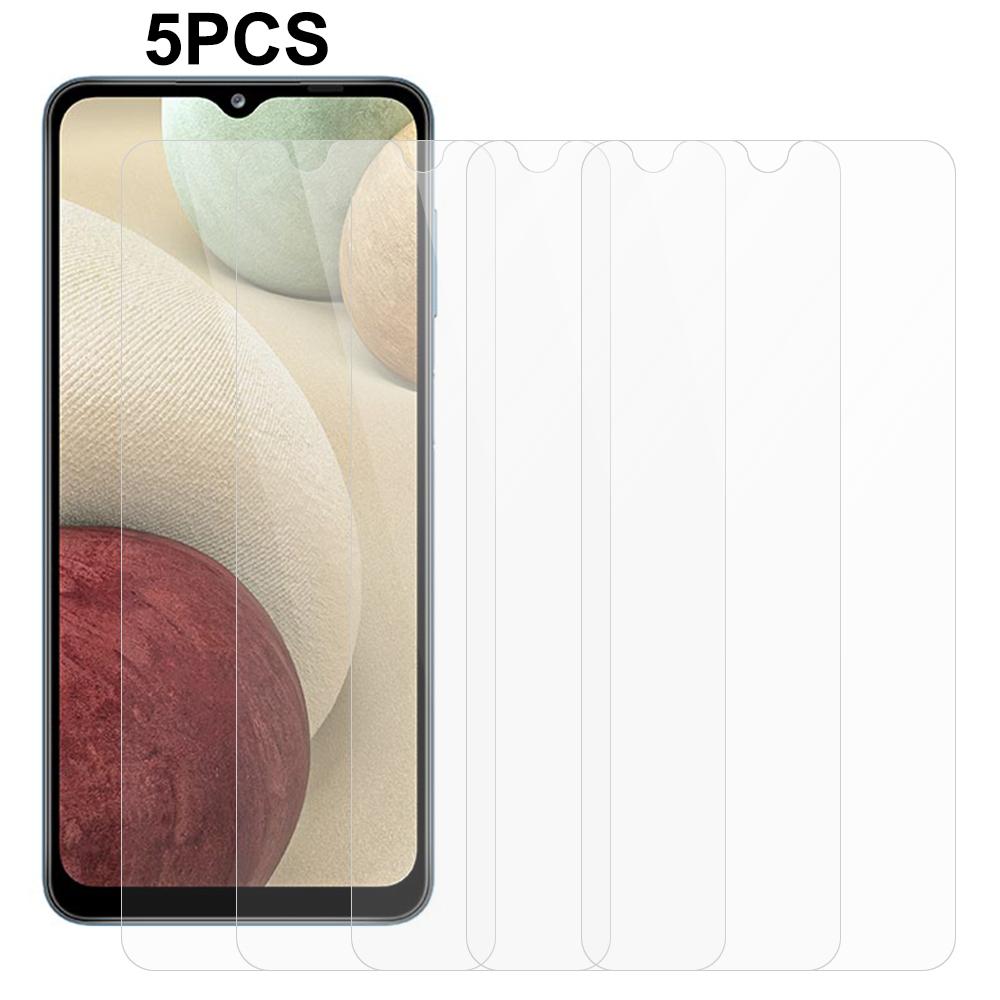 

5PCS For Samsung Galaxy A12 Tempered Glass Film 0.3mm HD Cell Phone Screen Protector with 2.5D Arc Edge Type A