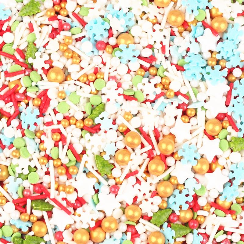 Decorações de Bolo de Pérolas de Açúcar Brancas, Douradas e Prateadas - Bolinhas Redondas para Confeitaria, Sorvete e Panificação - Pérolas de Açúcar Coloridas Mistas em Forma de Agulha.