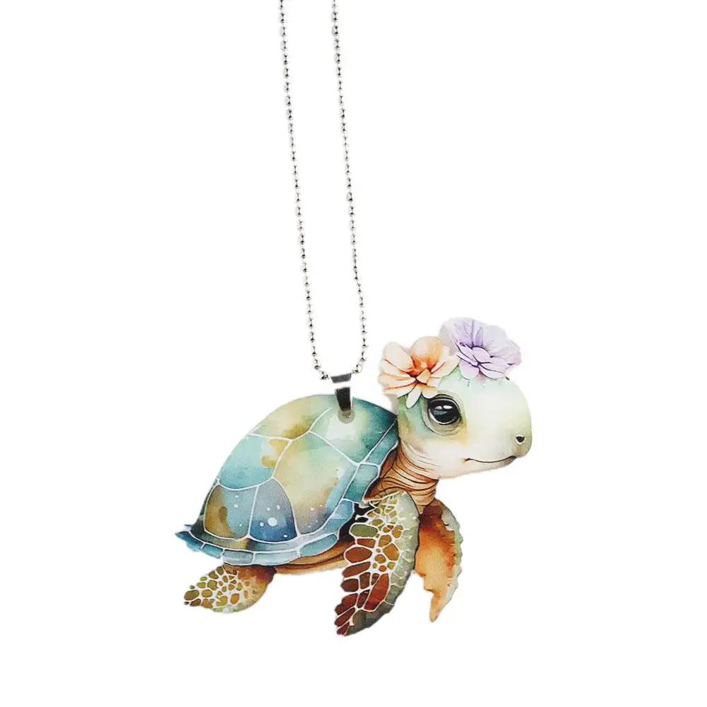 

Подвесной автомобильный кулон в виде черепахи, акриловое симпатичное автомобильное зеркало заднего вида в виде черепахи, украшение для интерьера автомобиля для дома или офиса V3A8