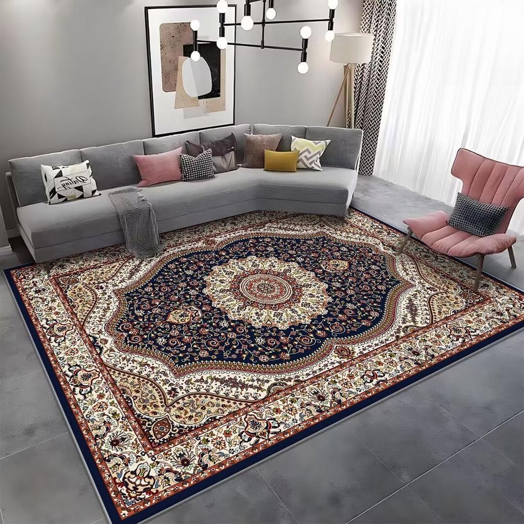 Red Gold High-end Luxury Carpets Living Room Large Area Rug Europe and America Home Decoration Bedroom Rugs Washable Floor Mats