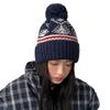 Retro Fair Isle Style Woolen Hat for Women Winter Thickened Warm Knitted Hat Japanese Style Christmas Ear Protection Pullover Cold Hat