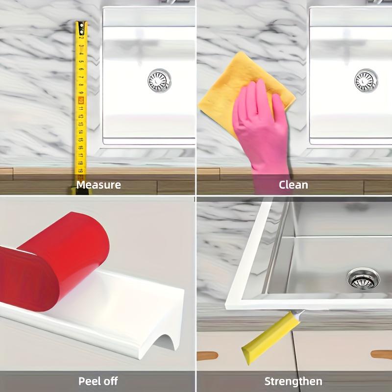 1 Stück Selbstklebender Silikon Wasserabweisender Streifen Badezimmer Wasserstopper Biegsamer Türboden Dichtungsstreifen Duschdamm Barriere