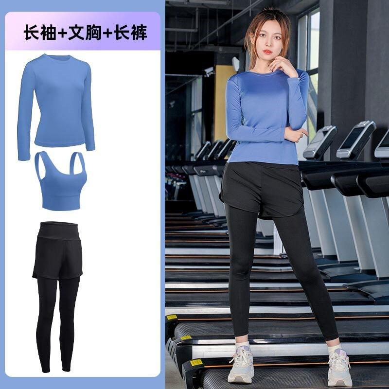 Womens Quick-Dry Sport Set Running Yoga Gym Workout 3-5 Piece Activewear With Shorts Or Pants