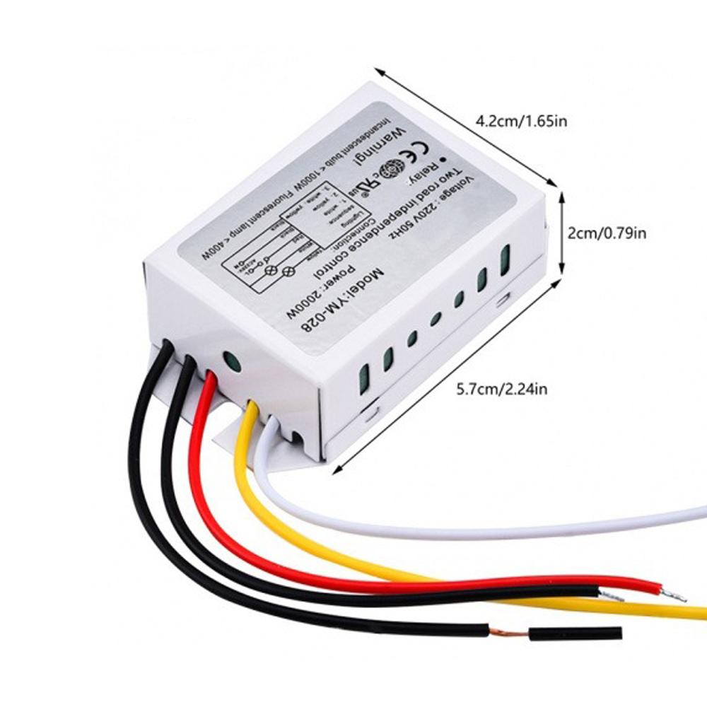 Two-Way 3-Section Digital Subsection Switch 2-Way Group Segmenter For Ceiling Light Independence Remote Control Section Switch