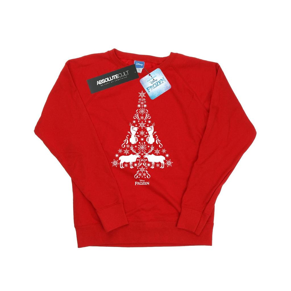Disney Womens/Ladies Frozen Christmas Tree Sweatshirt