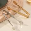 Stainless Steel Ice Tongs Mini Sugar Tongs Stainless Steel 304 Food Grade Compact Ice Cube Clip Non-Slip Grip Tongs for Coffee Sugar Cubes Bar Hot