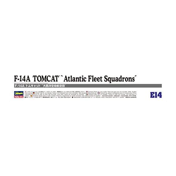Hasegawa 1/72 US Navy Carrier Fighter F-14A Tomcat Atlantic Carrier Air Wing Plastic Model E14 Silver