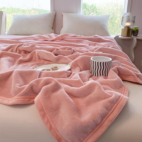 Nap Blanket, Lightweight Foldable Milk Velvet Warm Blanket, Soft Double-Sided Solid Color Warm Shawl Wrap, for Office And Travel