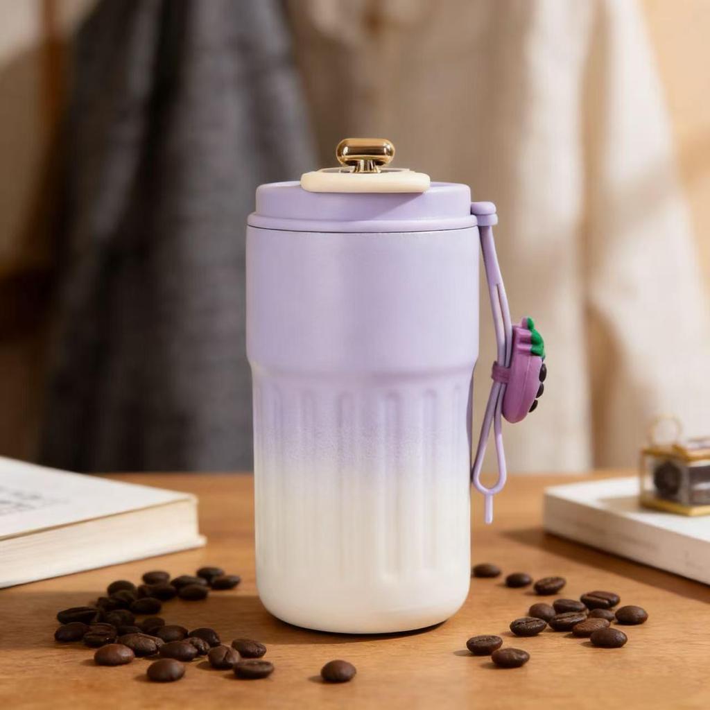 316 Edelstahl Smarte Isolierte Tragbare Trinkbecher mit Trageseil