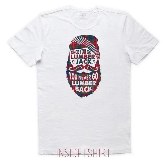 

LUMBER JACK T-SHIRT hipster jersey sawmill timber beard mustache T-SHIRT MAN 3XL