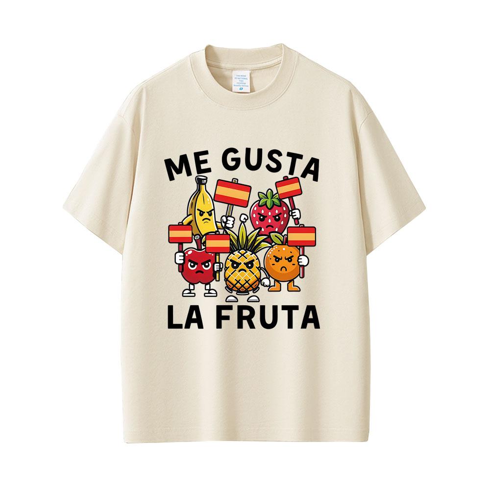 

Me Gusta La Fruta Funny Tshirt I Like Fruits Spanish Humor Meme T Shirts Unisex Women Casual Cotton Tshirts Unisex Oversized Tops 4XL