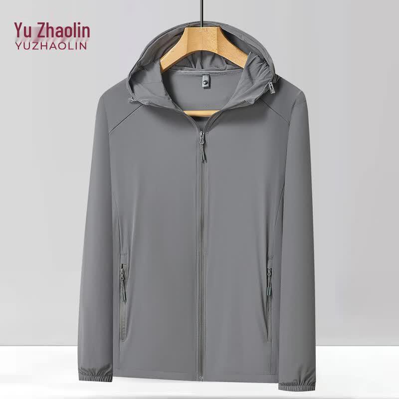 YUZHAOLIN Men s Summer Thin Hooded Casual Jacket 4XL