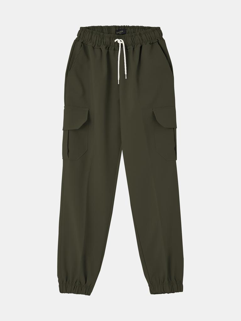 IKALOOK Spring/Autumn Comfort Cargo Jogger Pants Dpt135