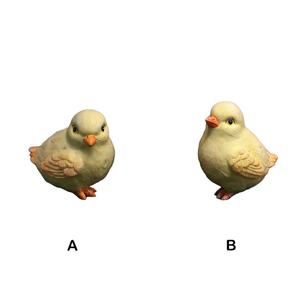 Simulation Chick Ornament Yard Backyard Landscape Scene Figurine Outdoor Window Decoration DIY Resin Sculpture