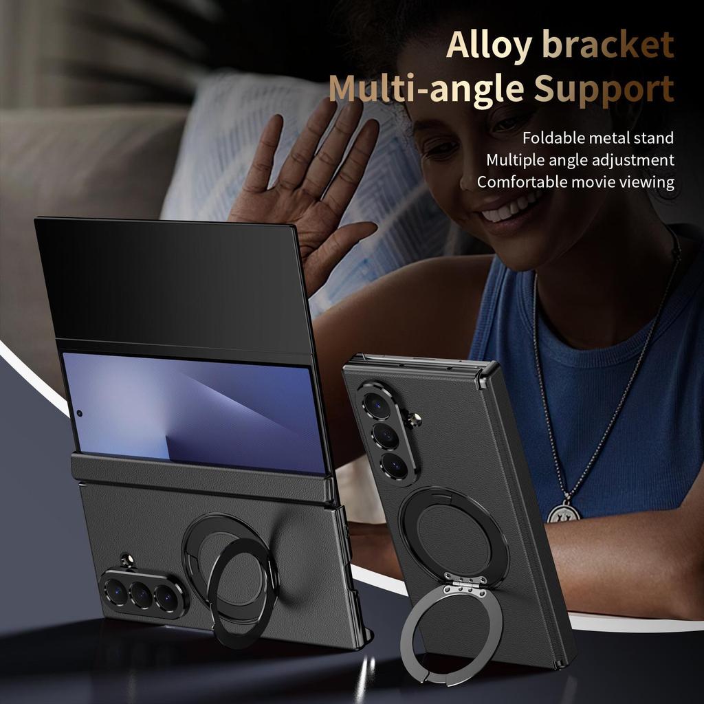 Samsung Galaxy Z TriFold Phone Case with Rotating Stand and Hinge Film Cover.