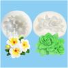 Gardenia and Egg Flower Silicone Mold DIY Chocolate Cake Decoration Flower Pastry Baking Mold Soap Gypsum Crafts Cement Mould
