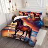 Seaside Horse 3D Printed Duvet Cover Set Elegance Soft Comfortable Luxury Bedding Set Wildlife Theme Quilt Cover Set Pillowcases