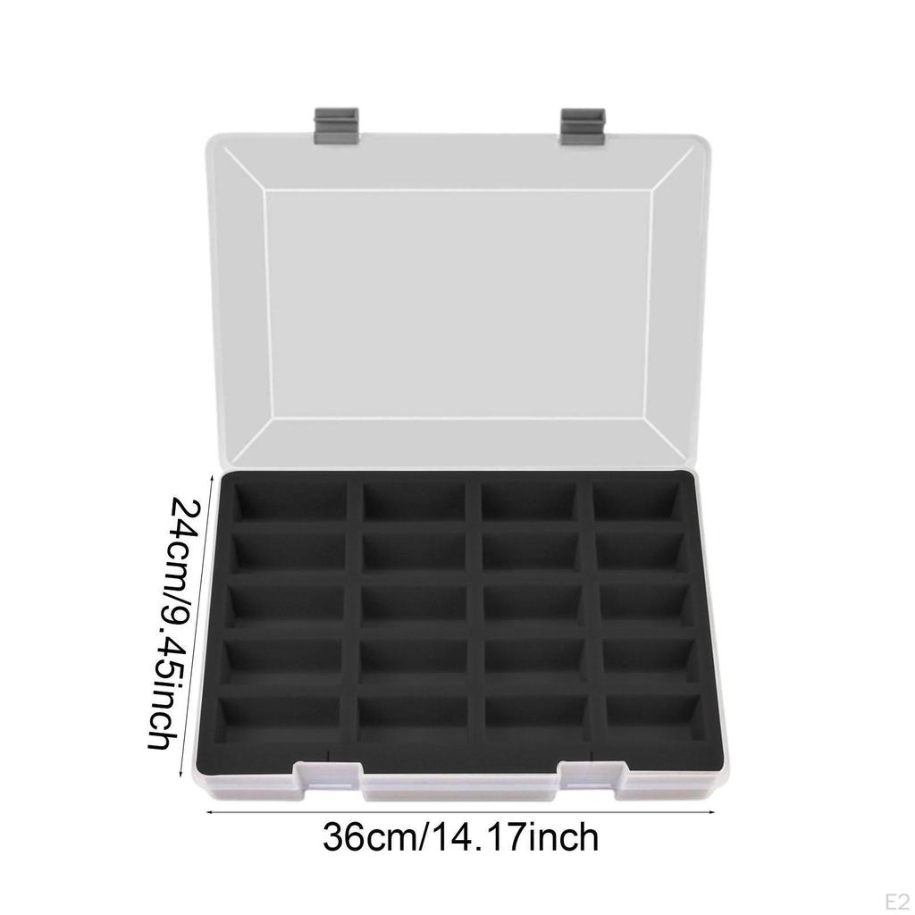 1/64 Model Cars Storage Case Portable Dustproof with 20 Compartments Durability Practical Toy