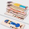 Children 3d Wooden Body Parts Puzzle Toy Anatomy Recognition Brain Development