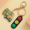 Keychain Pendant School Bus Acrylic Traffic Light Keyring Bag Charm Backpack Handbag Car Keys Wallet