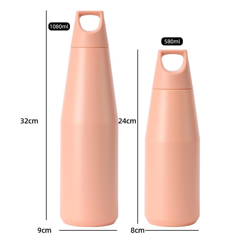 Small Mouth Handle Conical Cup Stainless Steel Gentleman Cup Portable Large Capacity Car Thermal Insulation and Cold Water Bottle