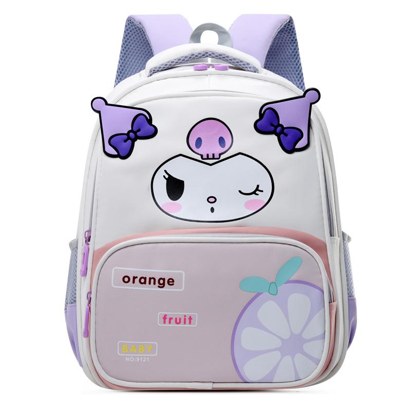 

School BagsCartoon primary school students first grade large class leisure burden reduction backpack фіолетовий