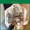 Elegant Metallic Tote Bag For Women With Lock Clasp And Soft Structure For Work And Casual
