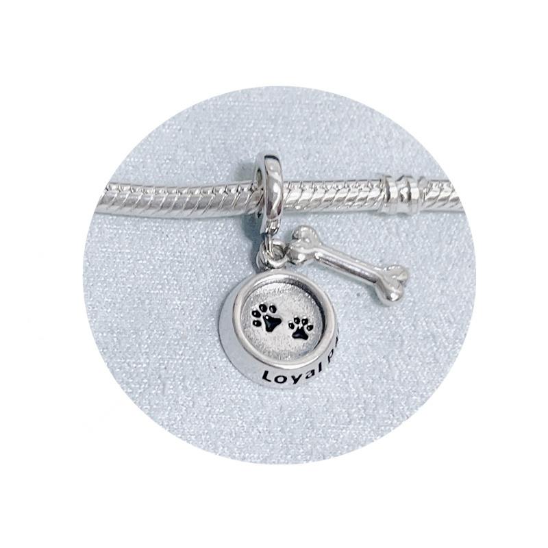 Plata de Ley 925 Chapada DIY Labrador Cachorro Perro Dachshund Colgante Abalorio para Pulsera Europea Fabricación de Joyería