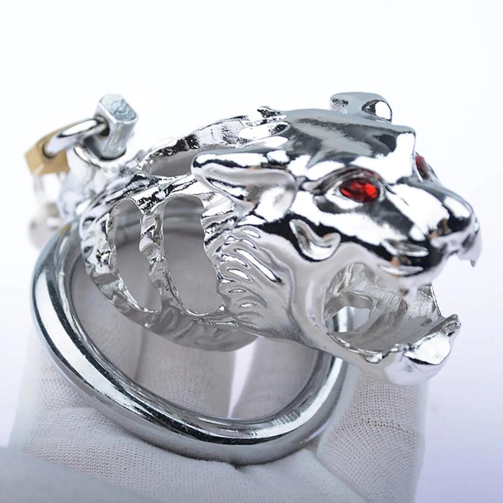 CBT Chastity Wolf Shape Chastity Device Tiger Cock Cage Penis Lock Cock Ring Chastity Belt  Lock Sex Toys Bdsm Toys Sex Toy Shop