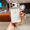 Applicable To iPhone11Promax Large Window Electroplating Mobile Phone Case Apple 11 Anti-drop Double Love Belt Lanyard